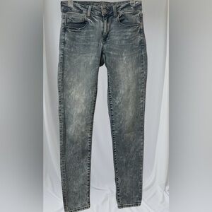 American Eagle Outfitters Washed Black Skinny Jeans